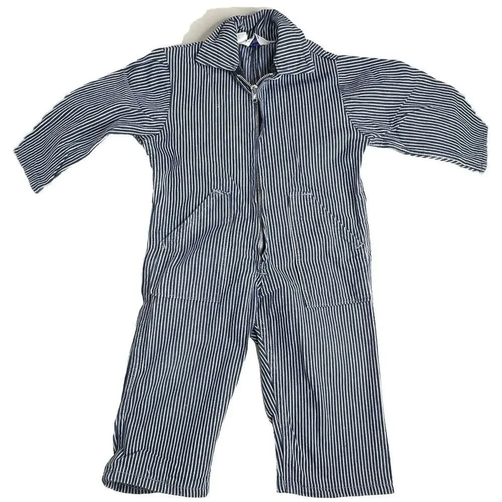 Vintage Stripe Denim Navy Jumpsuit Pella Dutchie Play Tog